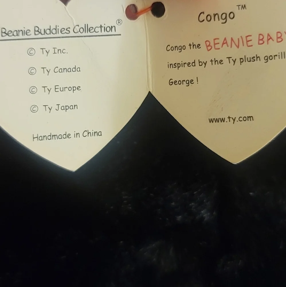 Large Gorilla "George" Beanie Baby - Picture 3 of 4